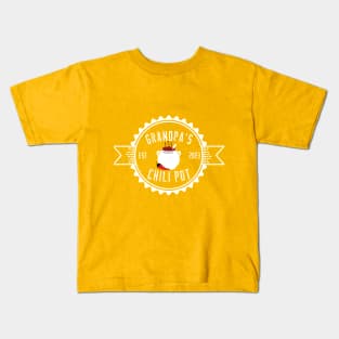 Grandpa's Chili Pot White Design Kids T-Shirt